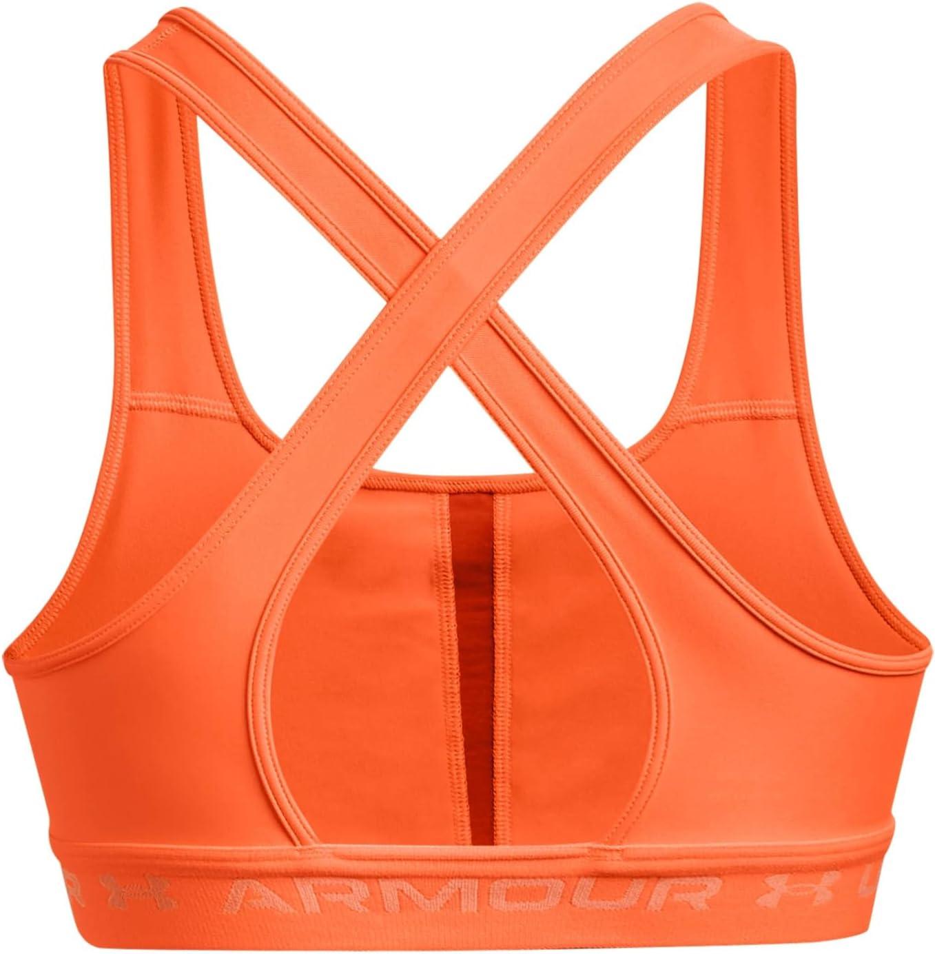 imageUnder Armour Womens CrossBack Mid Bra866 Orange Blast   Frosted Orange