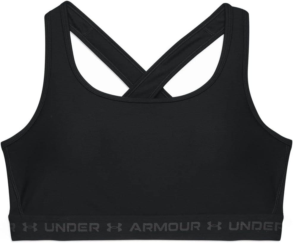 imageUnder Armour Womens CrossBack Mid BraBlack 001Jet Gray