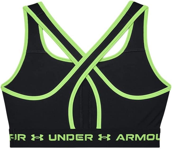 imageUnder Armour Womens CrossBack Mid BraBlack 002Quirky Lime