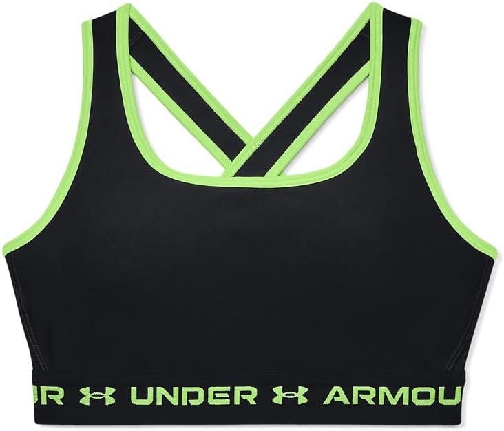 imageUnder Armour Womens CrossBack Mid BraBlack 002Quirky Lime