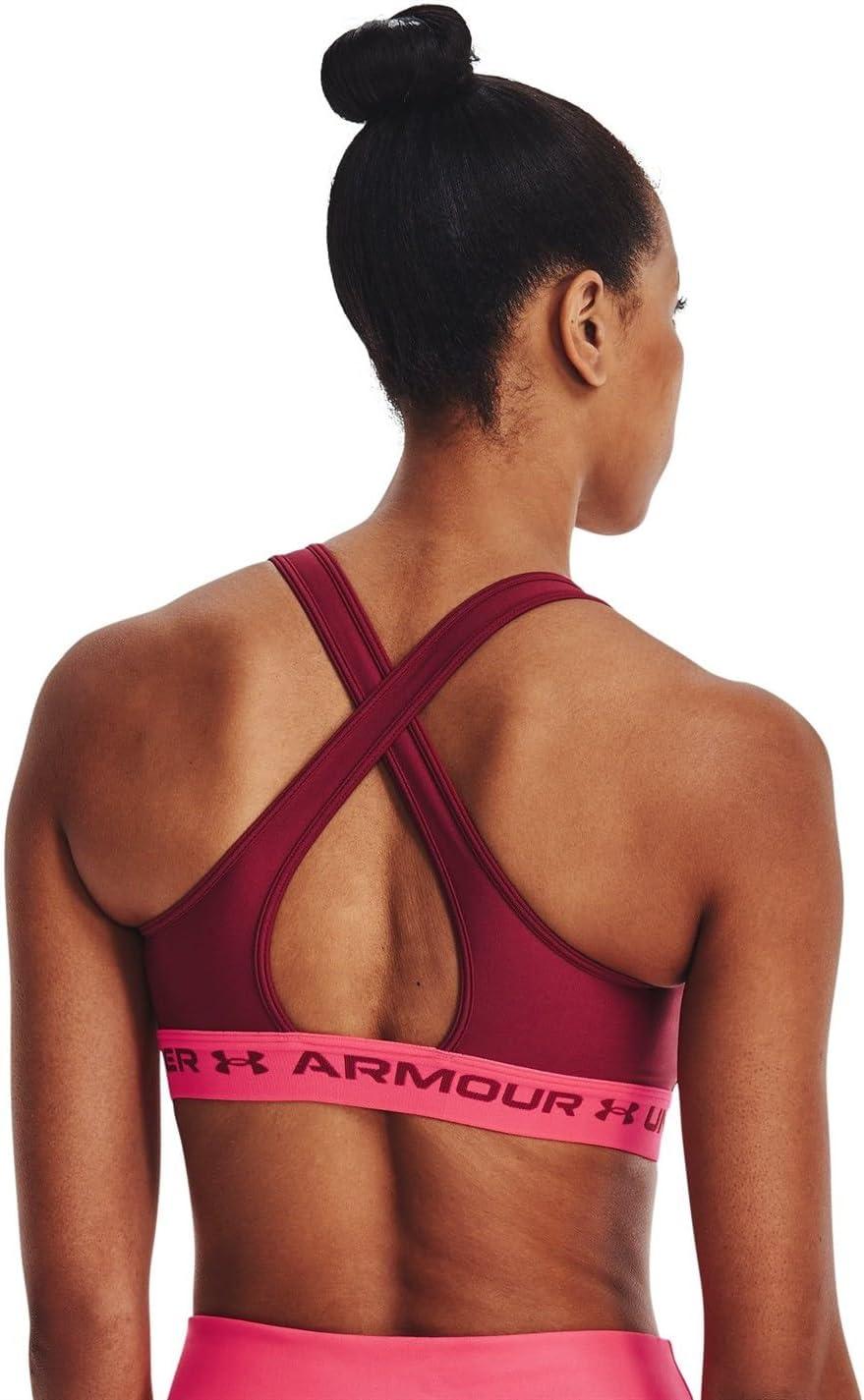 imageUnder Armour Womens CrossBack Mid BraBlack Rose 664Black Rose