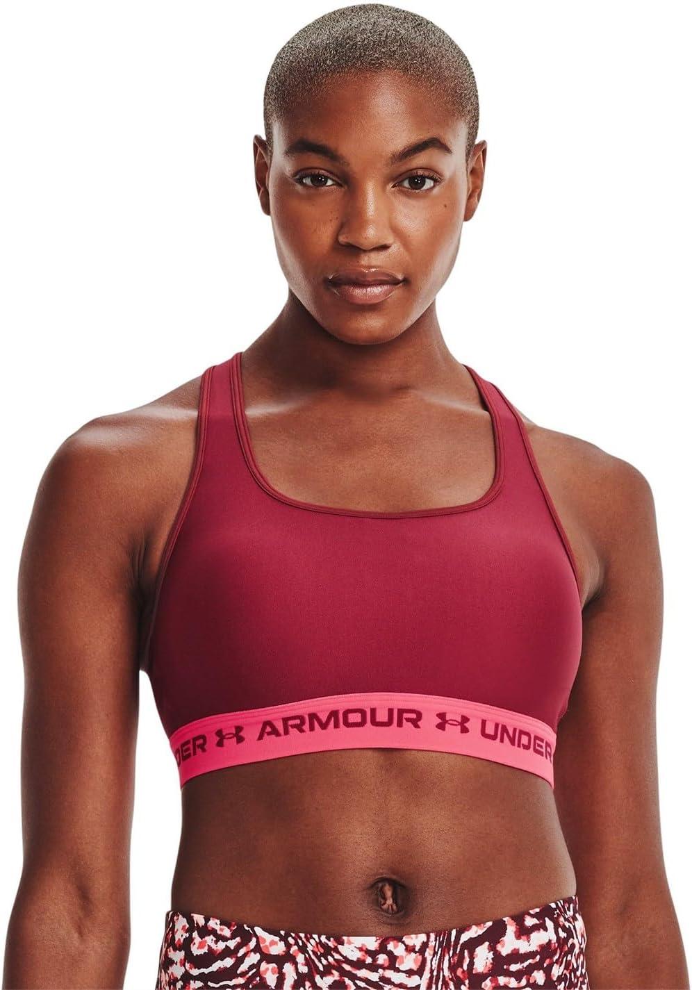 imageUnder Armour Womens CrossBack Mid BraBlack Rose 664Black Rose
