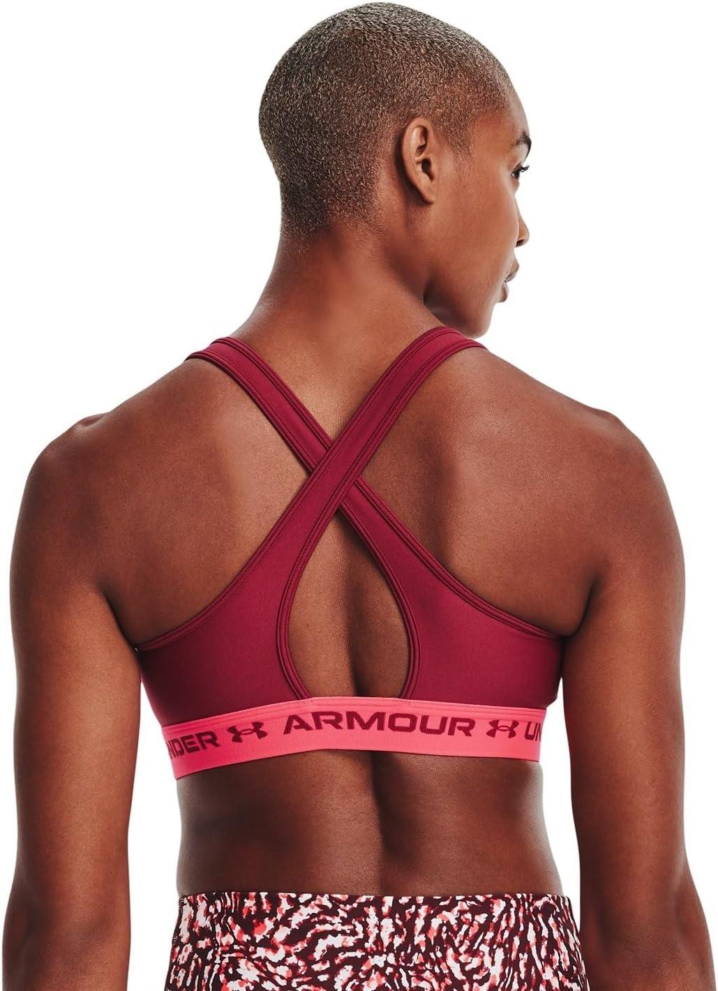 imageUnder Armour Womens CrossBack Mid BraBlack Rose 664Black Rose