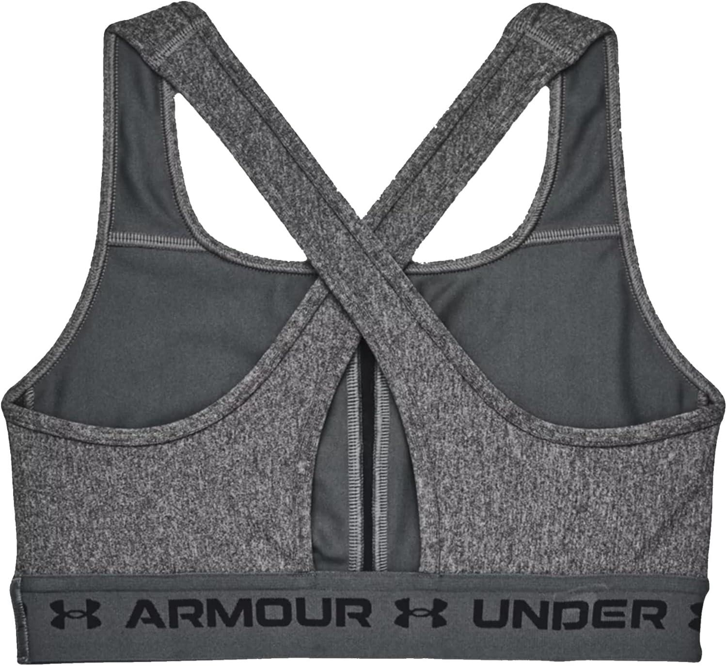 imageUnder Armour Womens CrossBack Mid BraCharcoal Light Heather 019Black