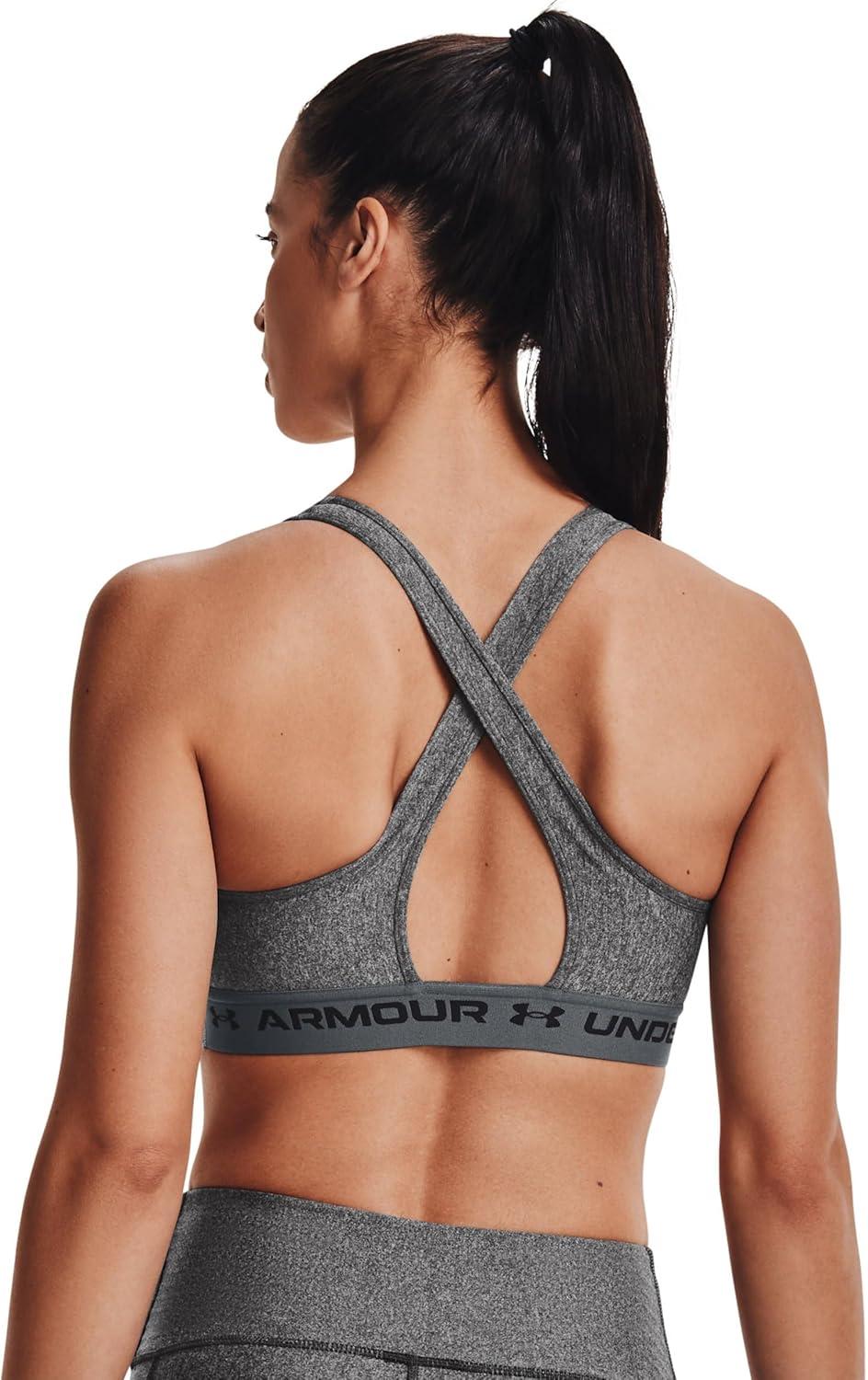 imageUnder Armour Womens CrossBack Mid BraCharcoal Light Heather 019Black
