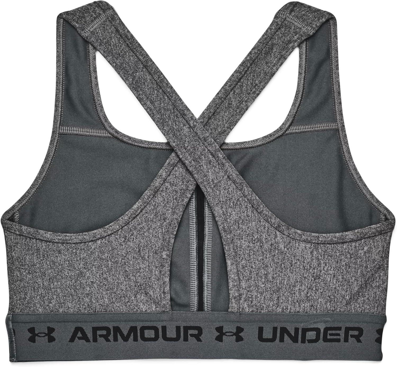 imageUnder Armour Womens CrossBack Mid BraCharcoal Light Heather 019Black