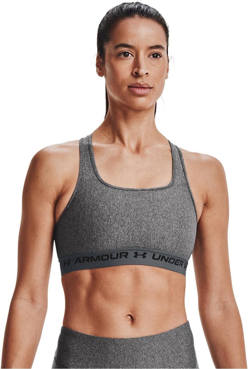 imageUnder Armour Womens CrossBack Mid BraCharcoal Light Heather 019Black