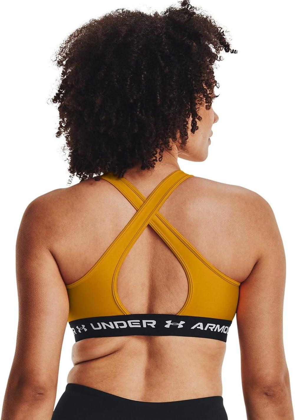 imageUnder Armour Womens CrossBack Mid BraCruise Gold 588White