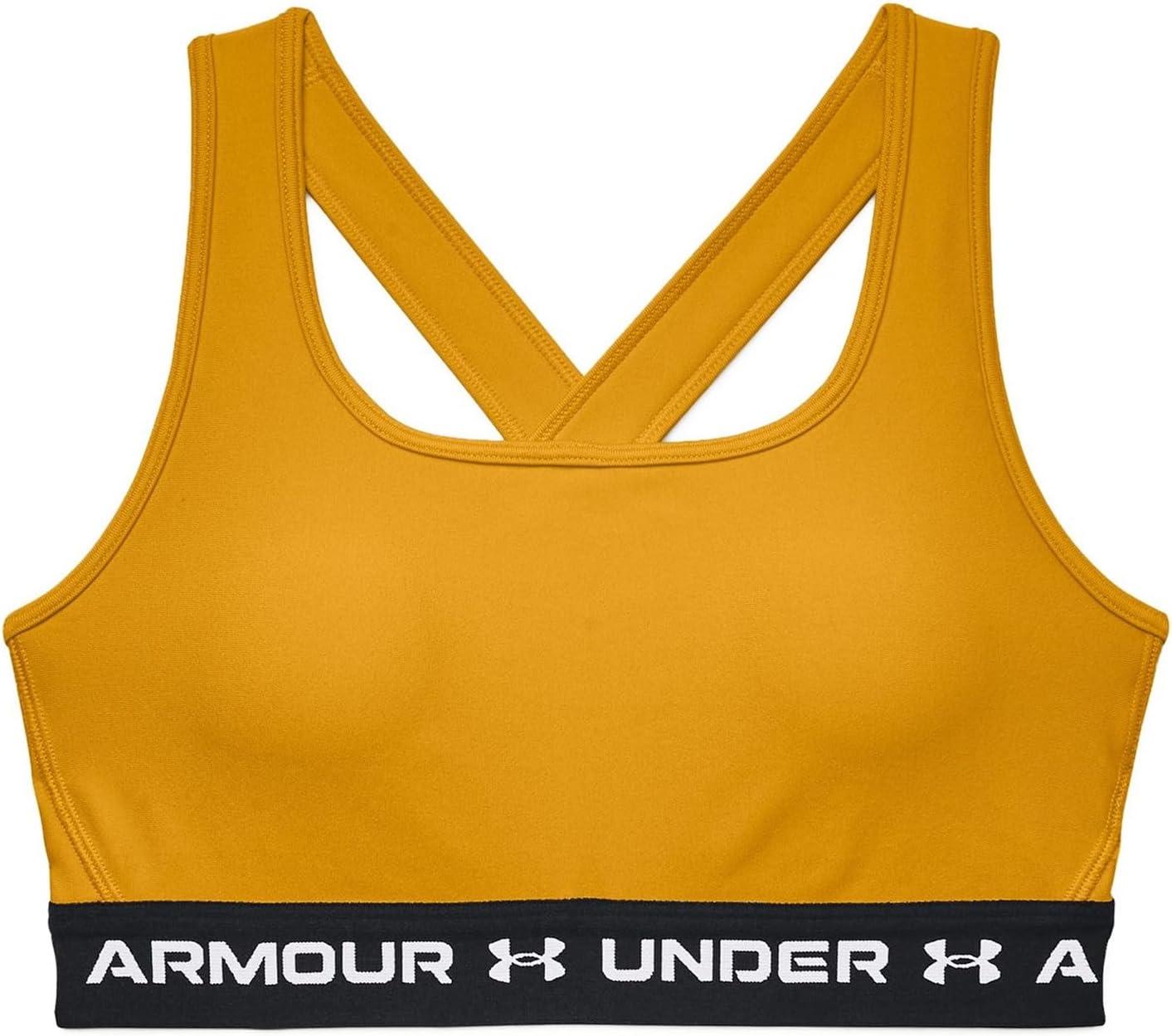 imageUnder Armour Womens CrossBack Mid BraCruise Gold 588White