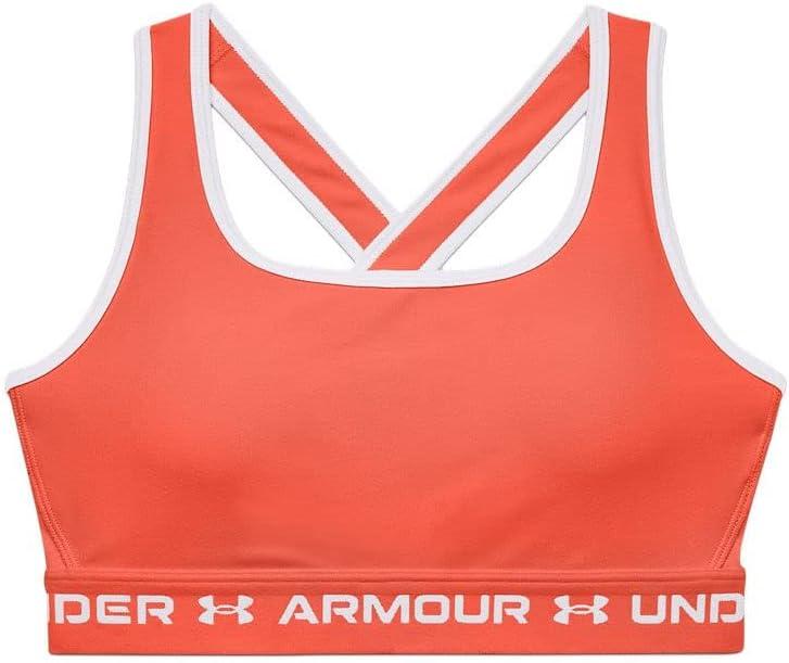 imageUnder Armour Womens CrossBack Mid BraElectric Tangerine 825White