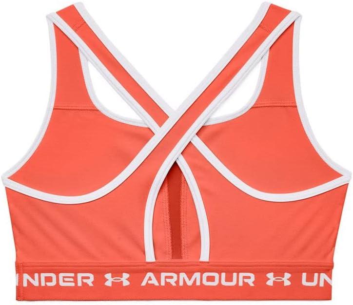 imageUnder Armour Womens CrossBack Mid BraElectric Tangerine 825White