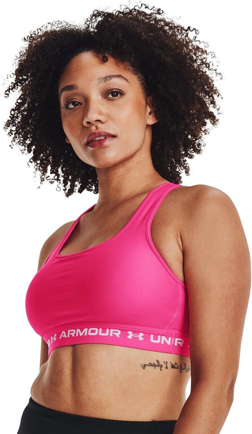 imageUnder Armour Womens CrossBack Mid BraElectro Pink 695White