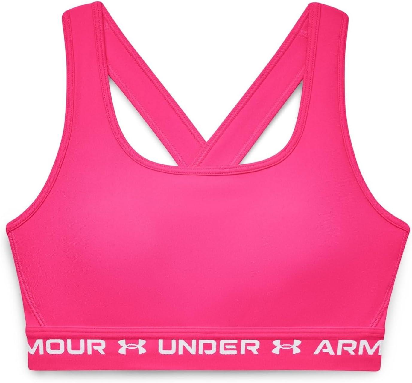 imageUnder Armour Womens CrossBack Mid BraElectro Pink 695White