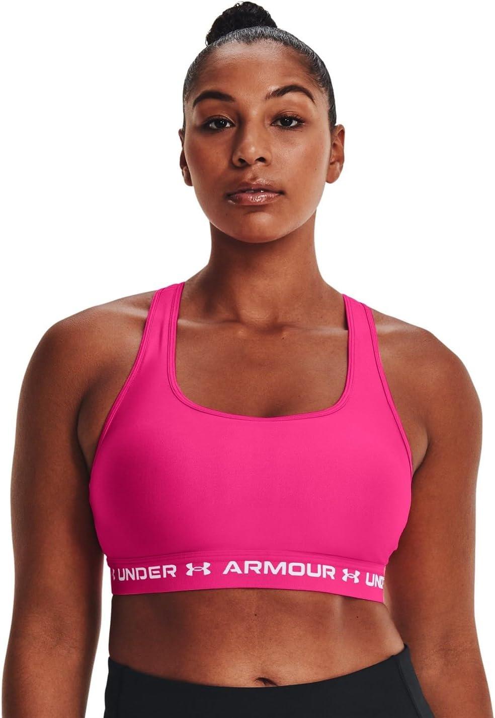 imageUnder Armour Womens CrossBack Mid BraElectro Pink 695White