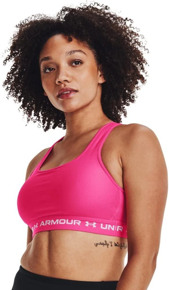 imageUnder Armour Womens CrossBack Mid BraElectro Pink 695White