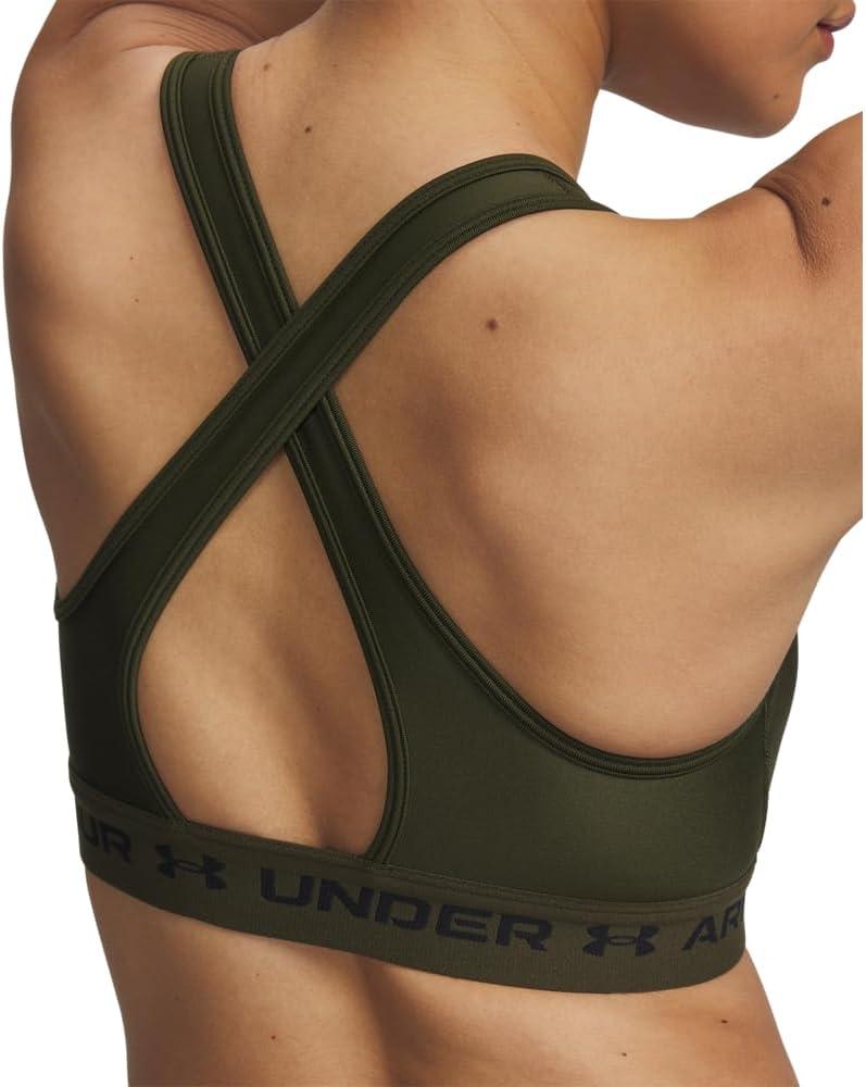 imageUnder Armour Womens CrossBack Mid BraExpedition GreenBlack