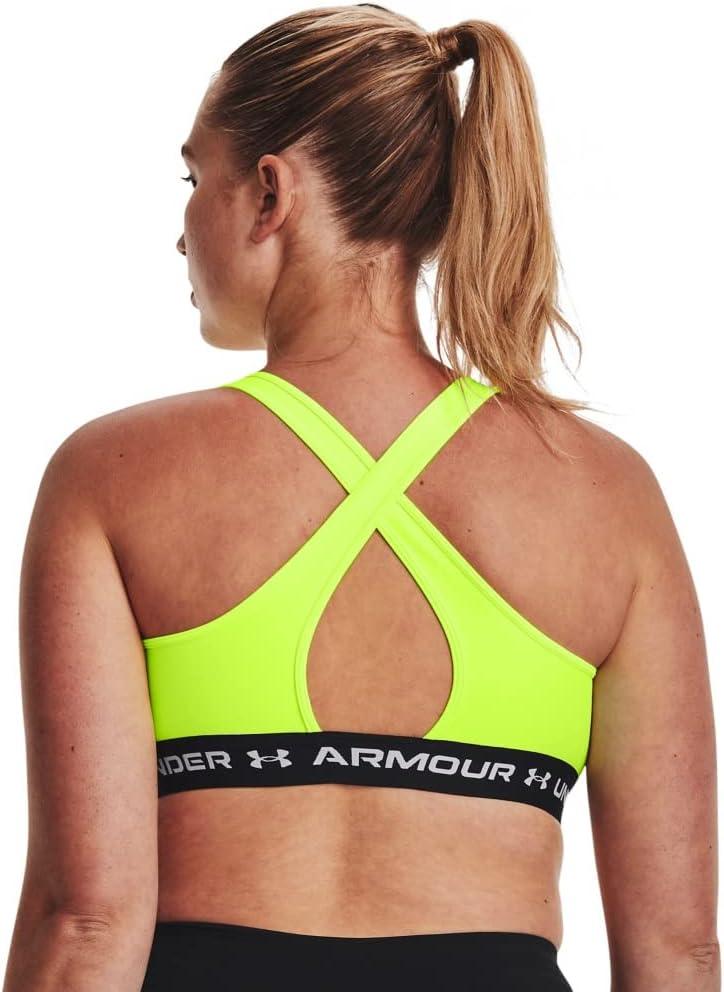 imageUnder Armour Womens CrossBack Mid BraHighvis Yellow 731White