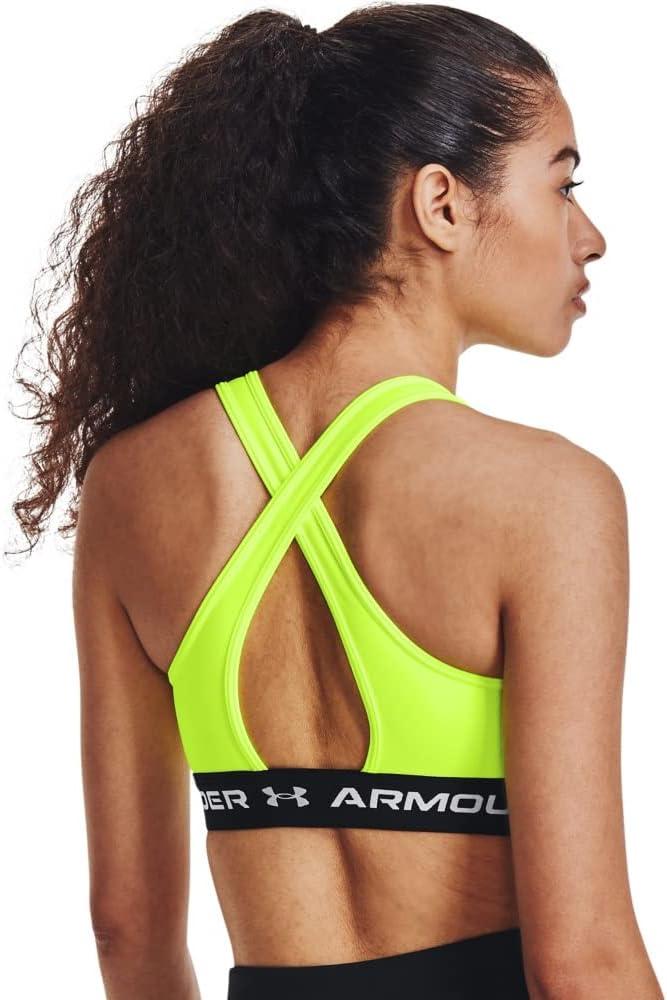 imageUnder Armour Womens CrossBack Mid BraHighvis Yellow 731White