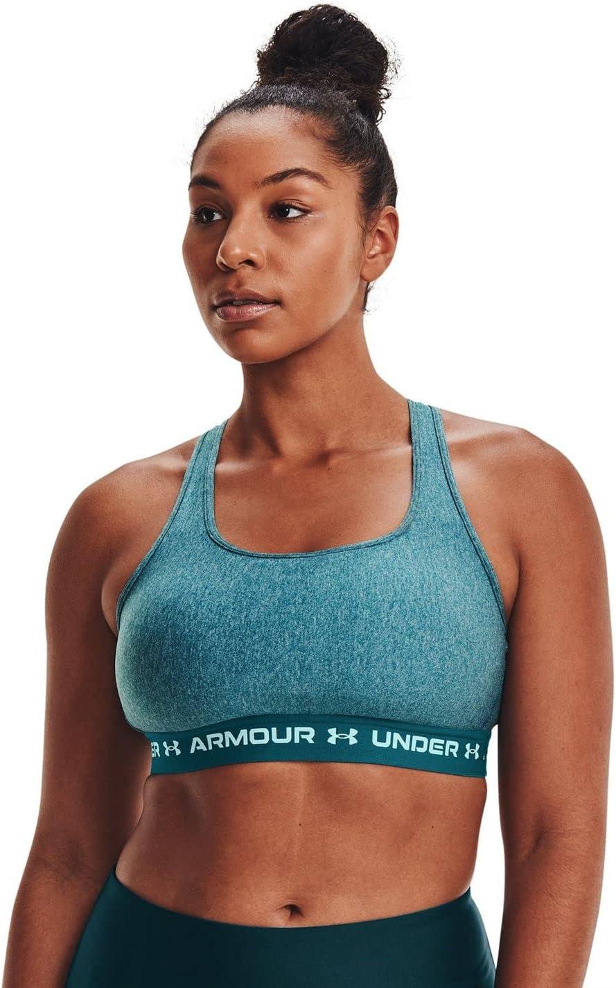 imageUnder Armour Womens CrossBack Mid BraLegion Blue Light Heather 400Breeze