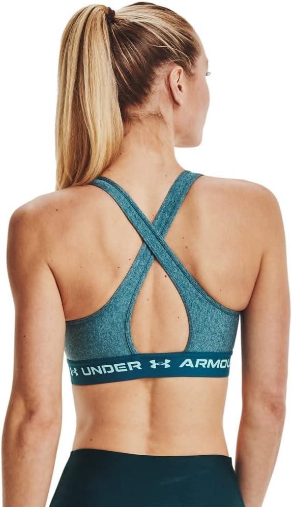 imageUnder Armour Womens CrossBack Mid BraLegion Blue Light Heather 400Breeze