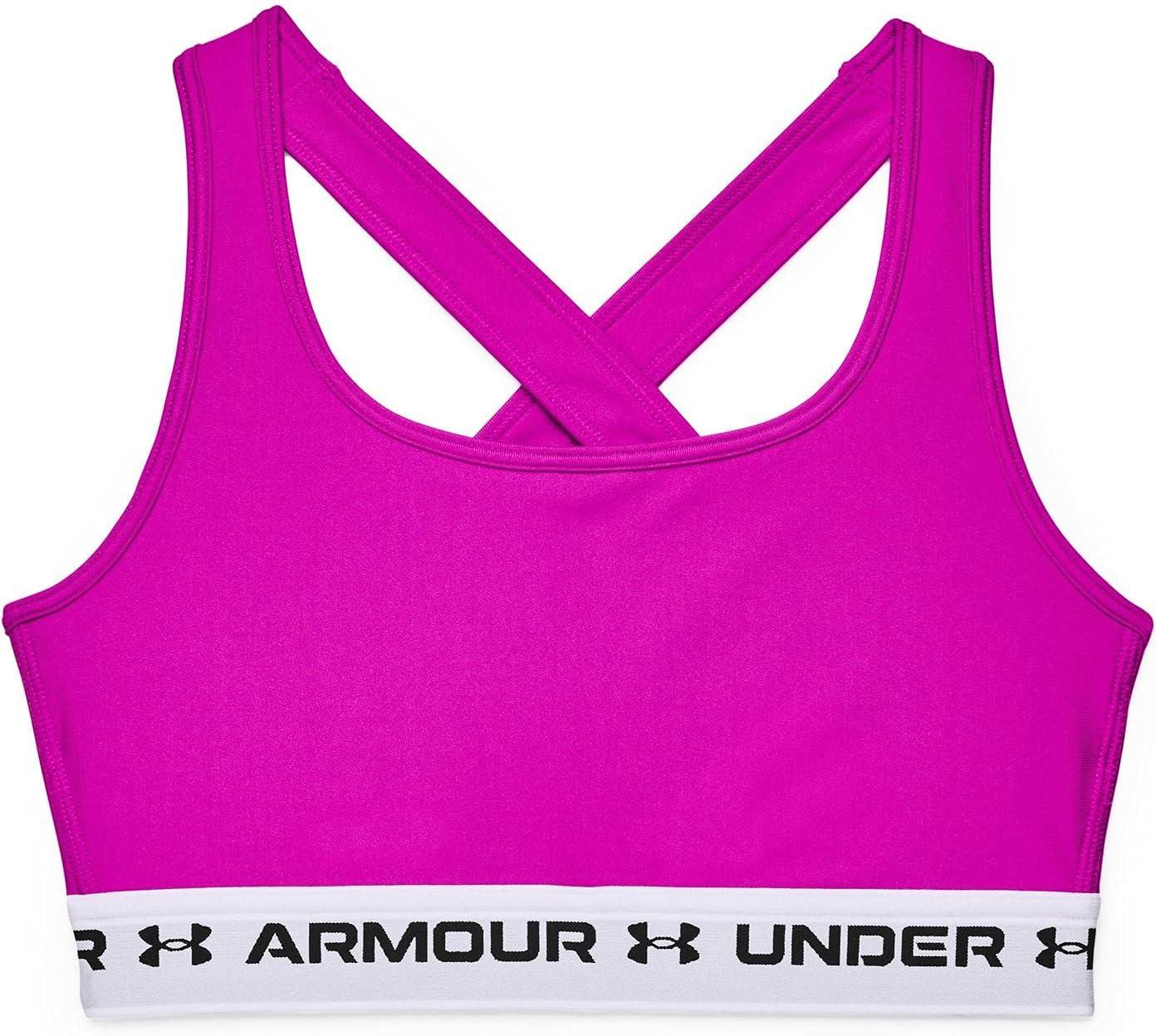 imageUnder Armour Womens CrossBack Mid BraMeteor Pink 660White