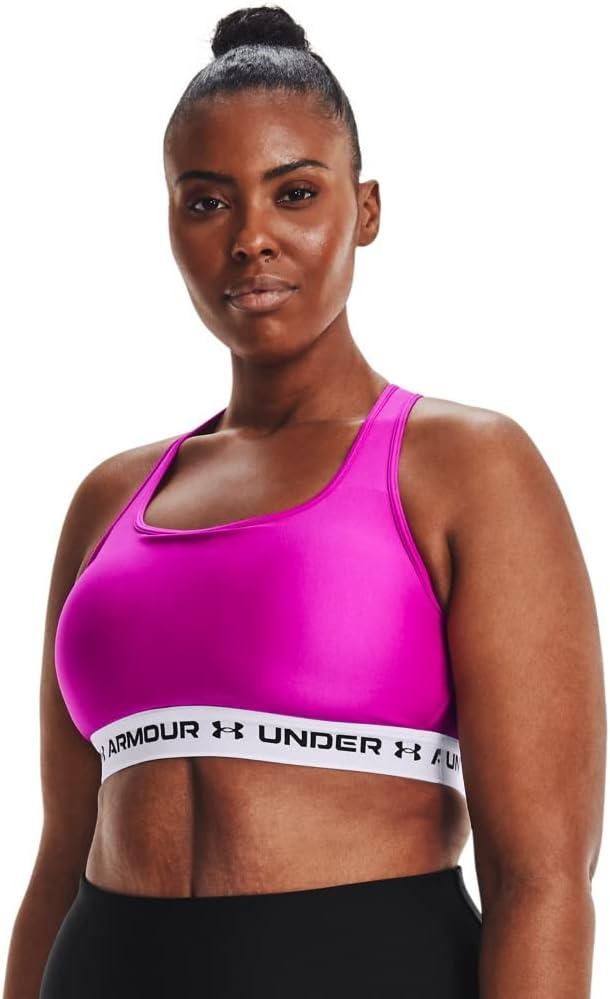 imageUnder Armour Womens CrossBack Mid BraMeteor Pink 660White