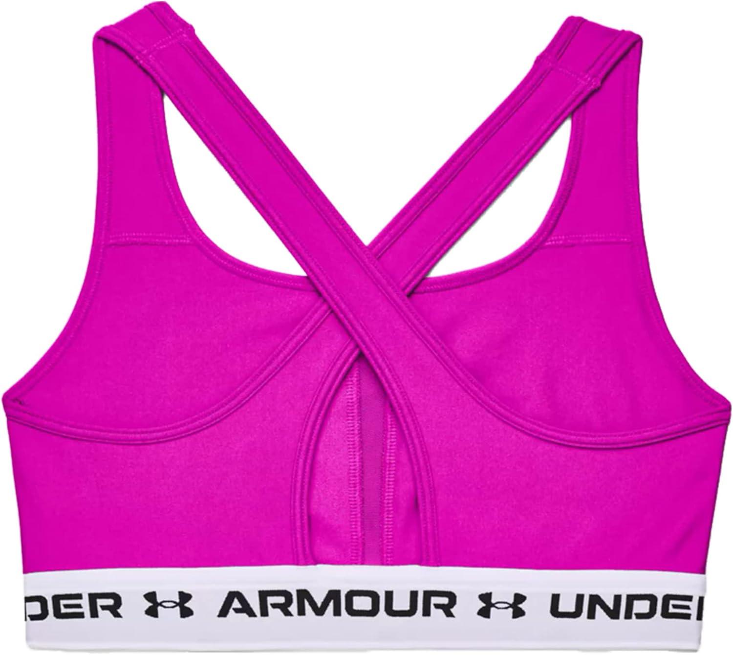 imageUnder Armour Womens CrossBack Mid BraMeteor Pink 660White