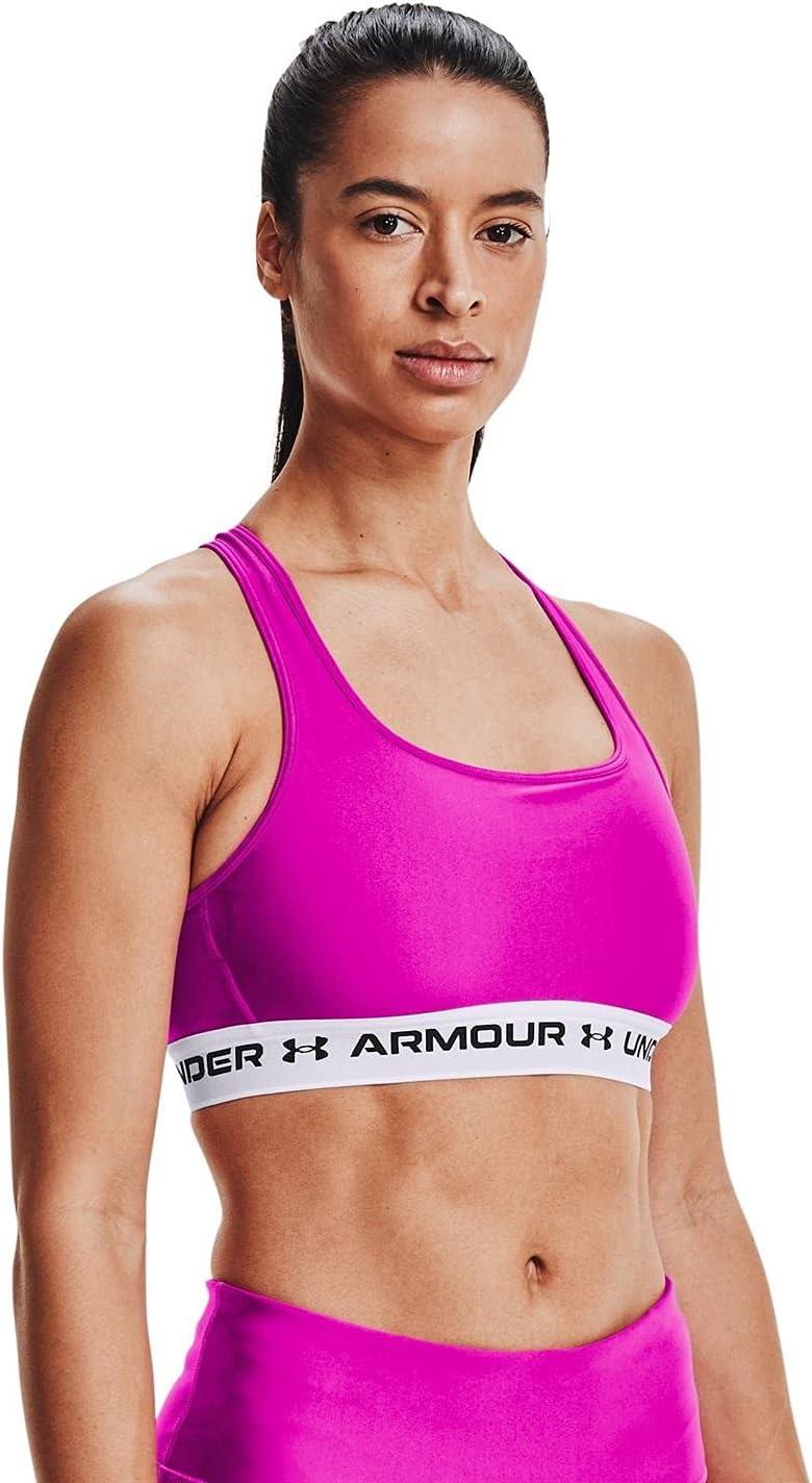 imageUnder Armour Womens CrossBack Mid BraMeteor Pink 660White