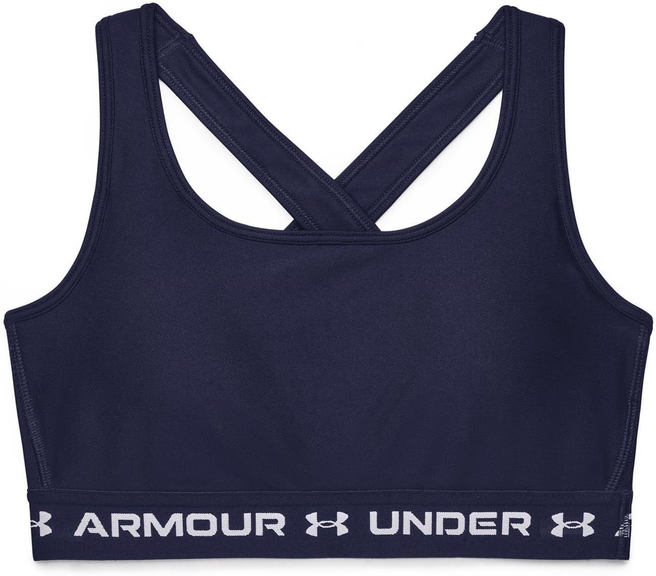 imageUnder Armour Womens CrossBack Mid BraMidnight Navy 410White