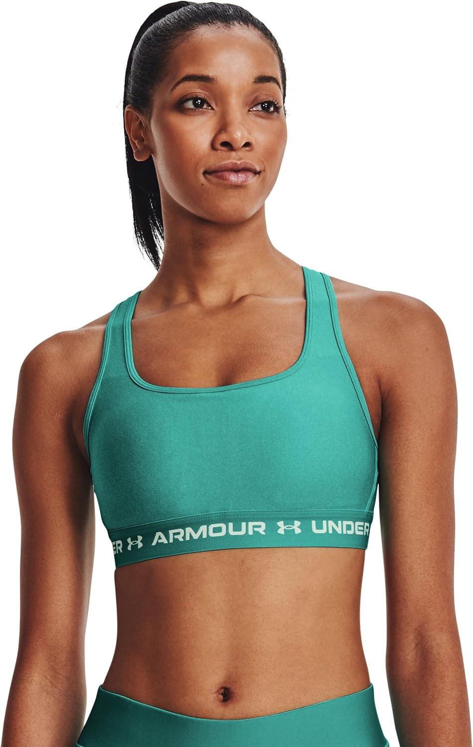 imageUnder Armour Womens CrossBack Mid BraNeptune Light Heather 369Sea Mist