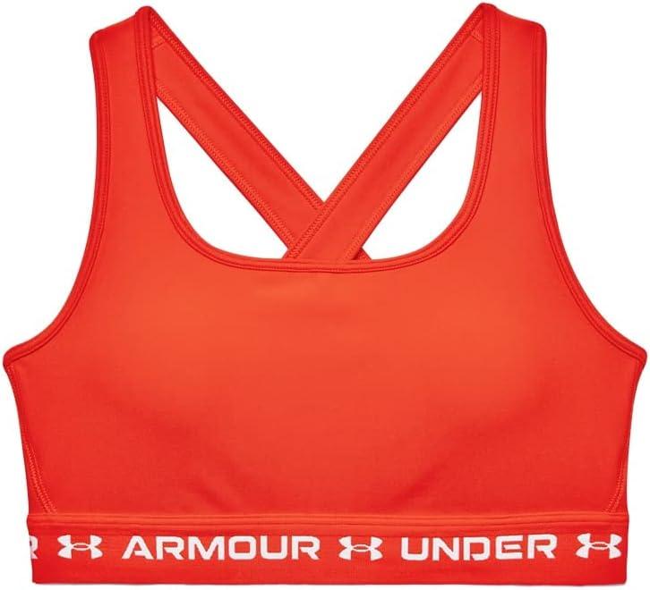 imageUnder Armour Womens CrossBack Mid BraPhoenix Fire 296White