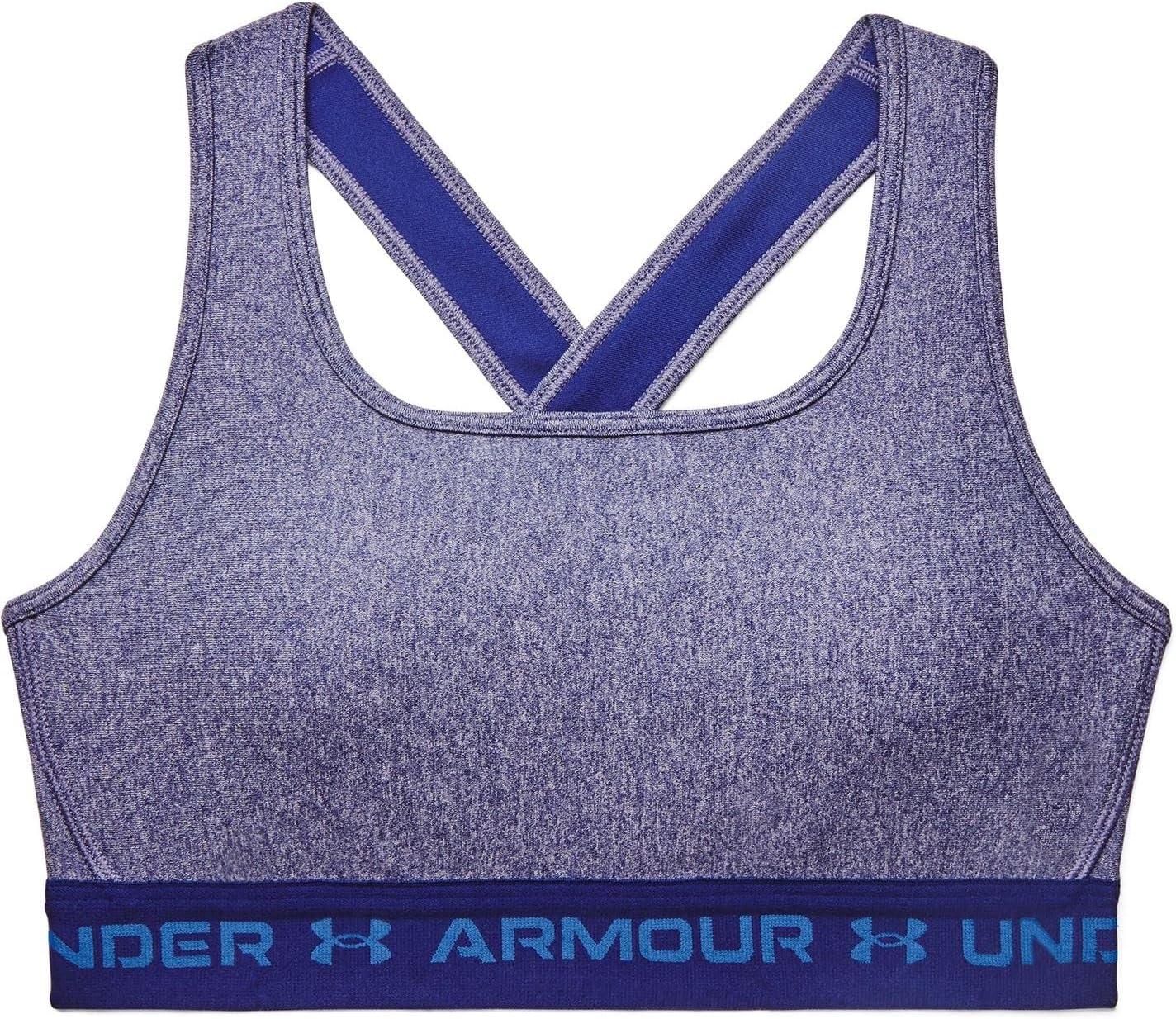imageUnder Armour Womens CrossBack Mid BraRegal Light Heather 415Stardust Blue