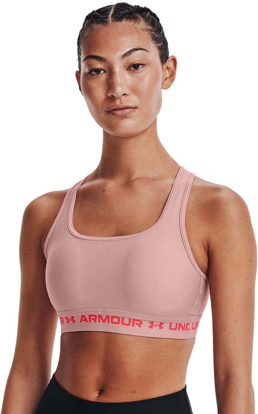 imageUnder Armour Womens CrossBack Mid BraRetro Pink Light Heather 676Beta