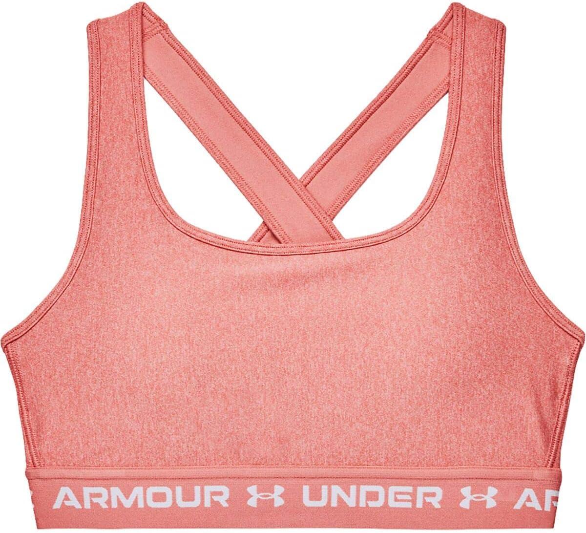 imageUnder Armour Womens CrossBack Mid BraStardust Pink Light Heather 649White