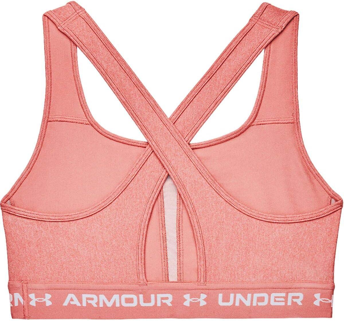 imageUnder Armour Womens CrossBack Mid BraStardust Pink Light Heather 649White