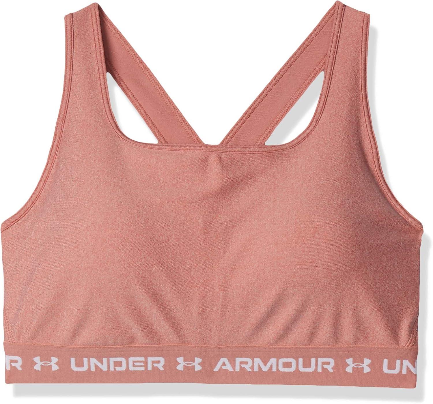imageUnder Armour Womens CrossBack Mid BraStardust Pink Light Heather 649White