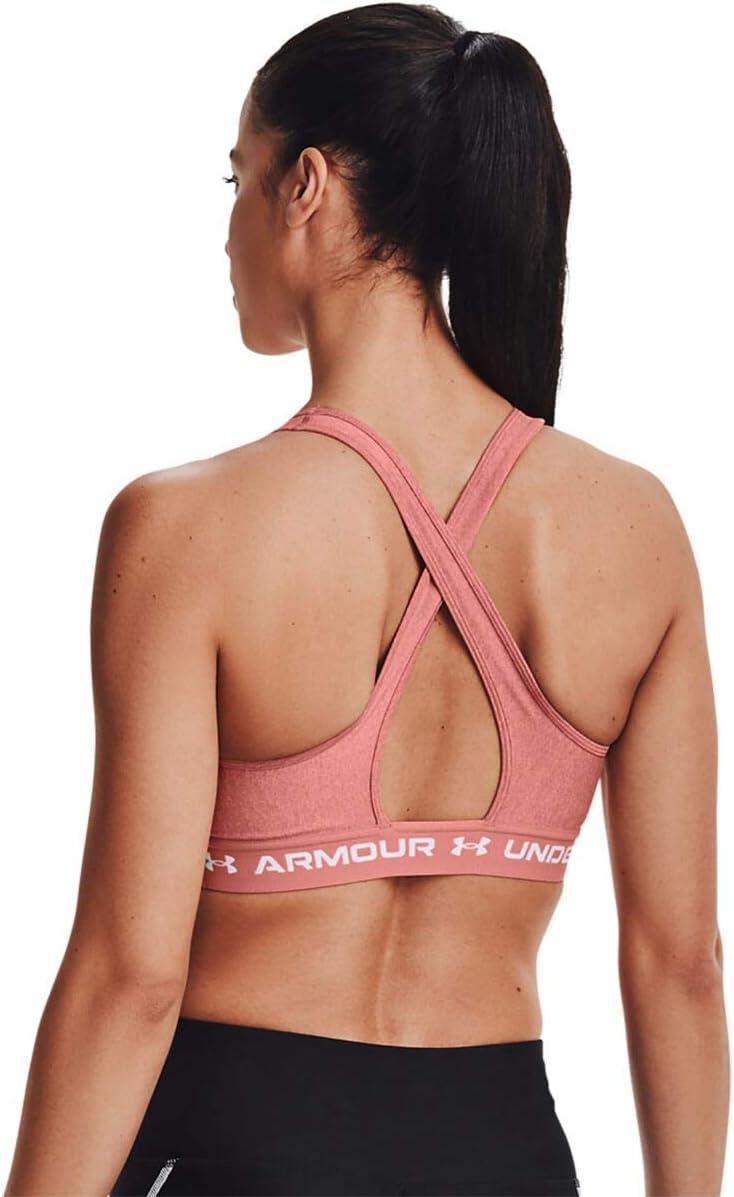 imageUnder Armour Womens CrossBack Mid BraStardust Pink Light Heather 649White