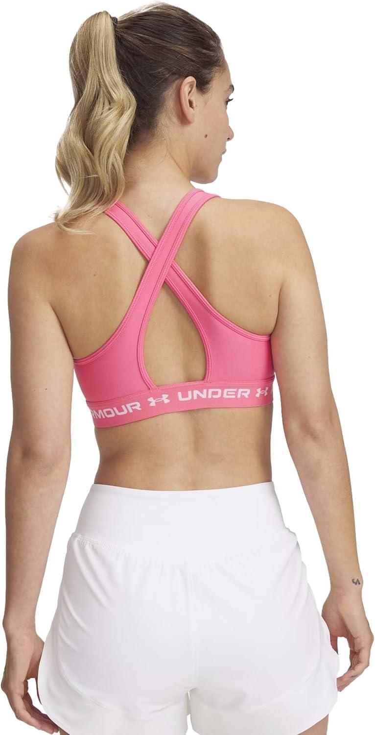 imageUnder Armour Womens CrossBack Mid BraSuper PinkWhite