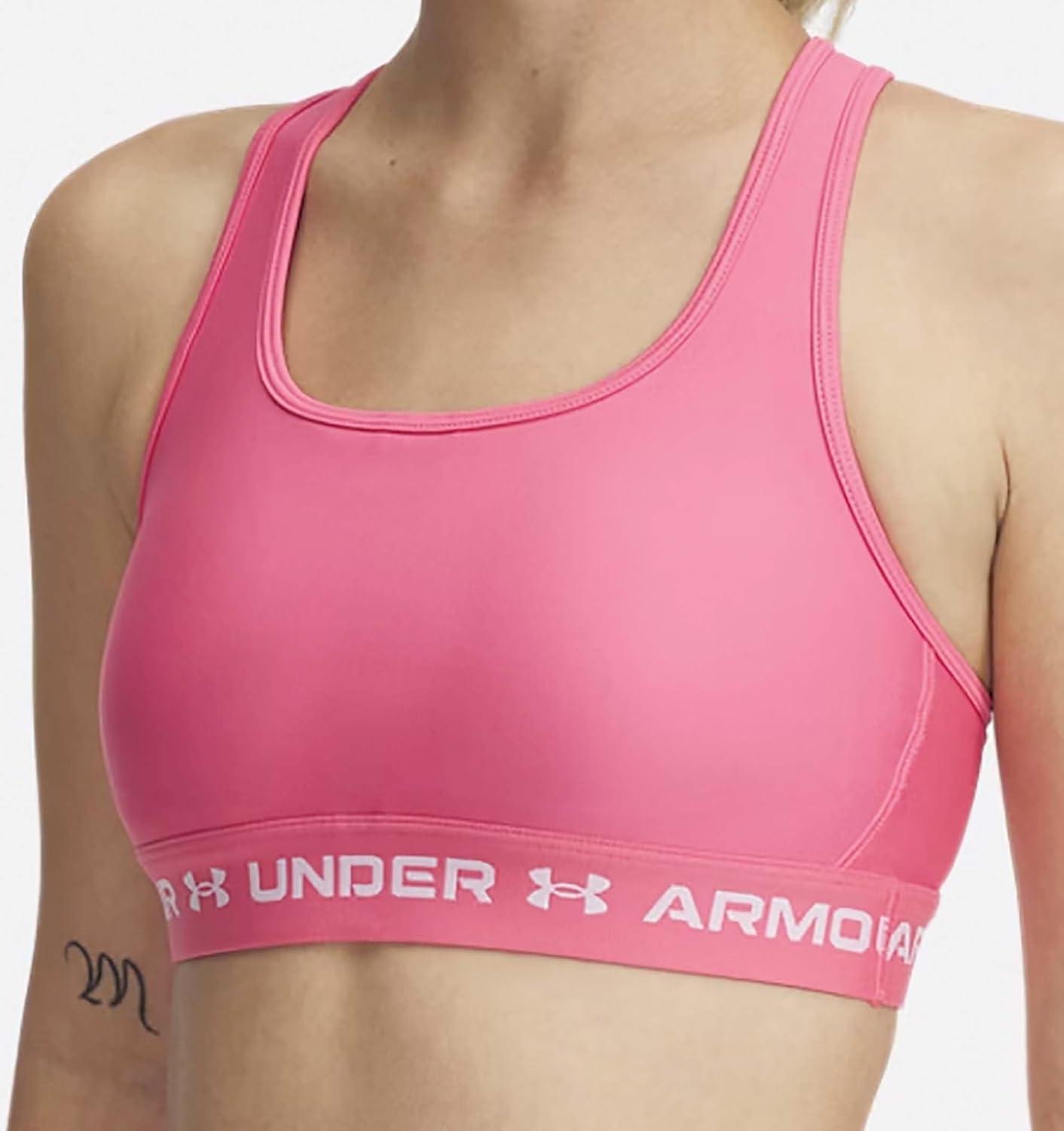imageUnder Armour Womens CrossBack Mid BraSuper PinkWhite