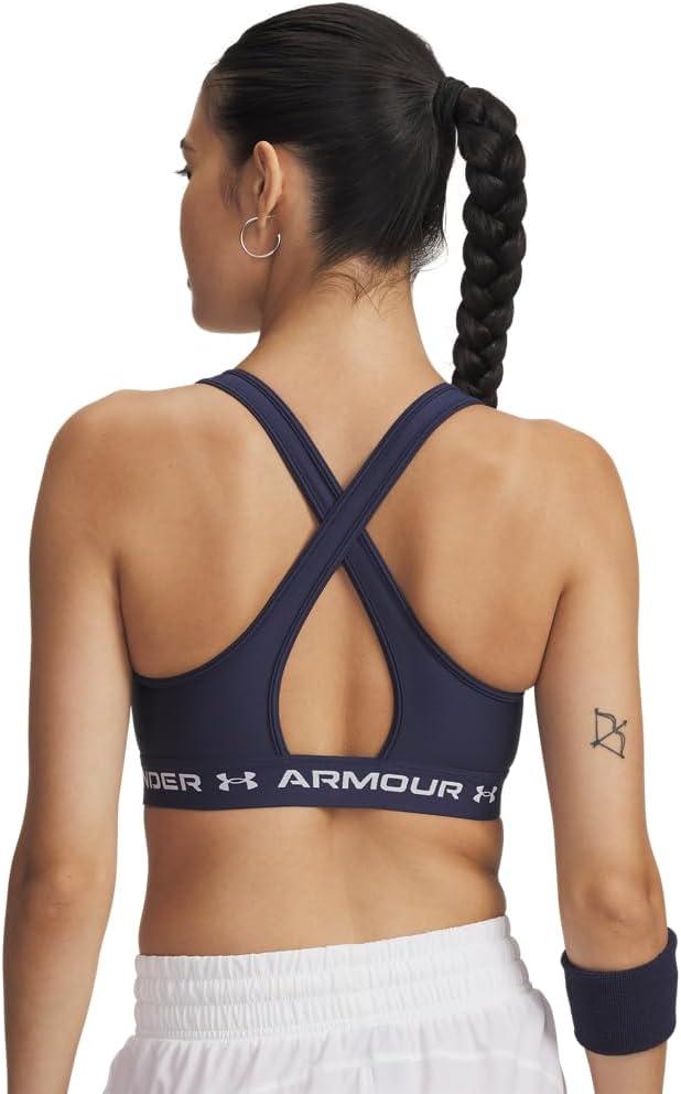 imageUnder Armour Womens CrossBack Mid BraWashed NavyWhite