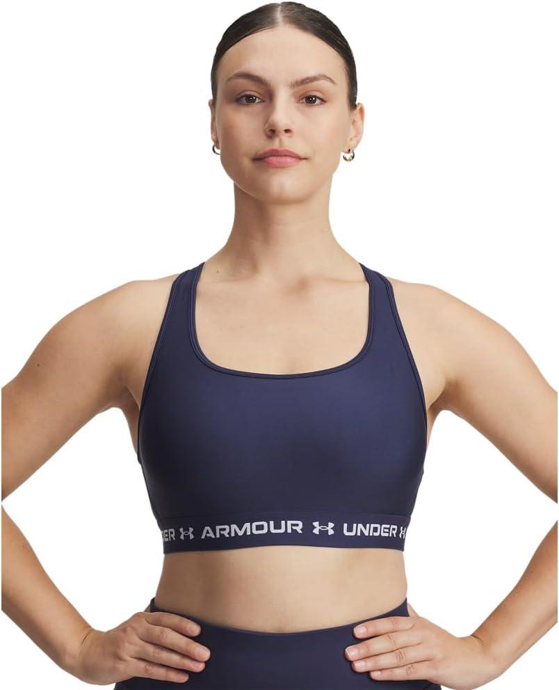 imageUnder Armour Womens CrossBack Mid BraWashed NavyWhite