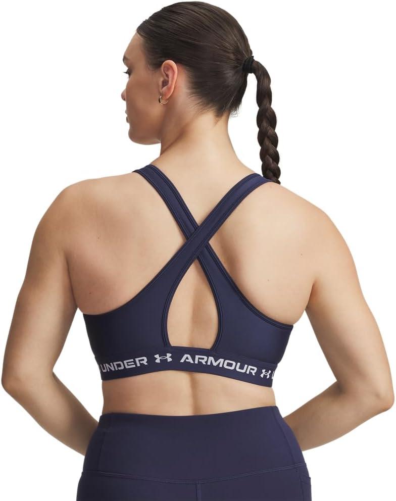 imageUnder Armour Womens CrossBack Mid BraWashed NavyWhite