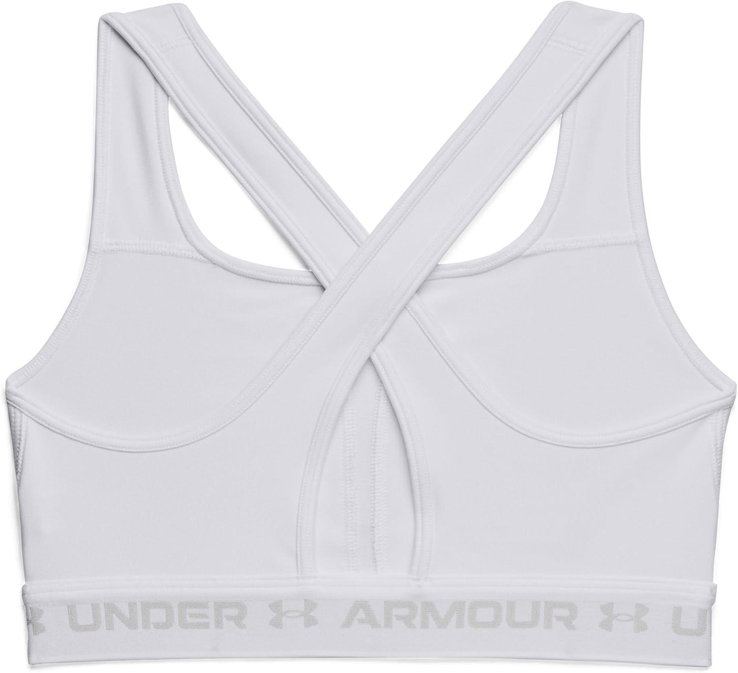 imageUnder Armour Womens CrossBack Mid BraWhite 100Halo Gray