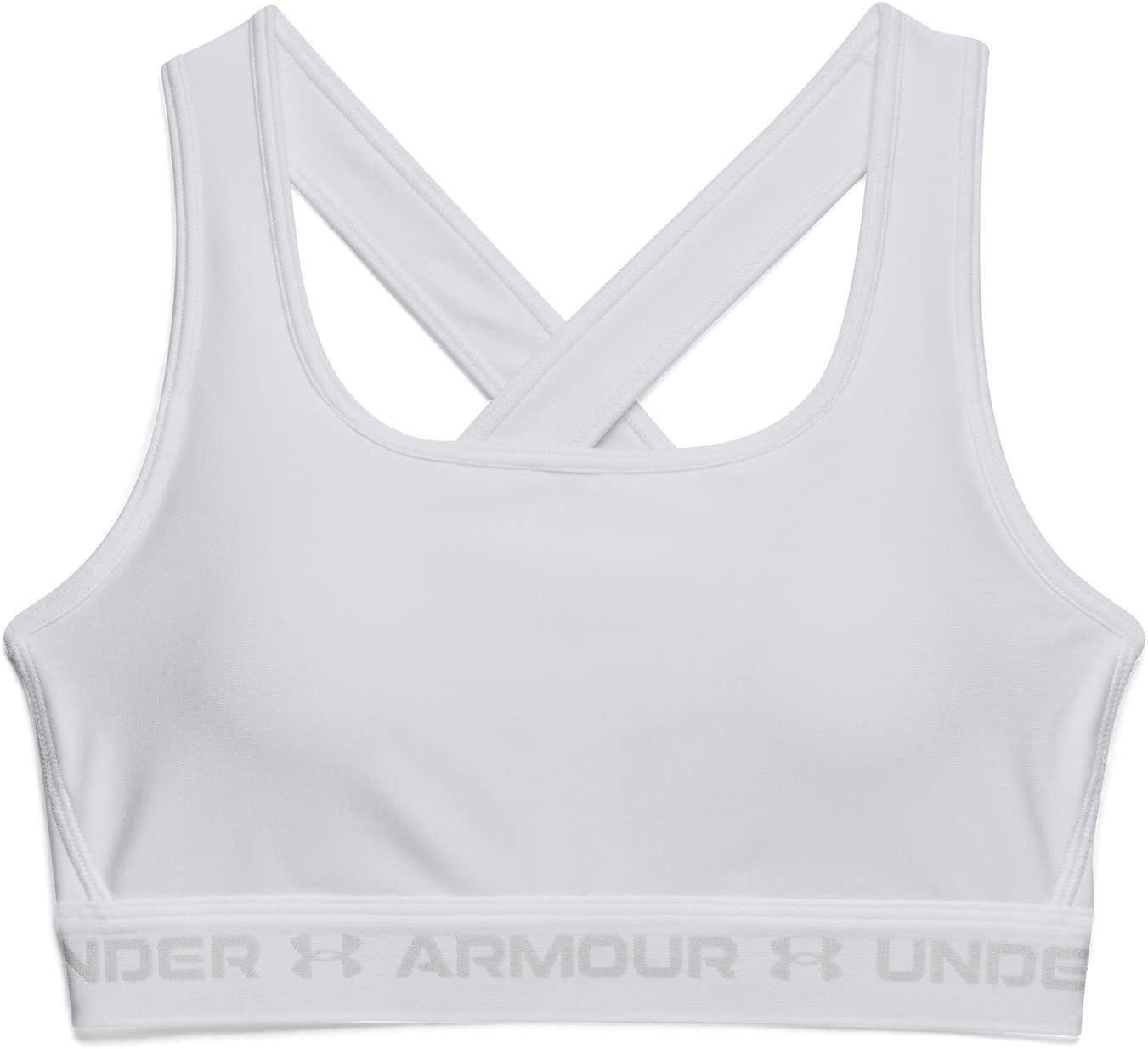 imageUnder Armour Womens CrossBack Mid BraWhite 100Halo Gray