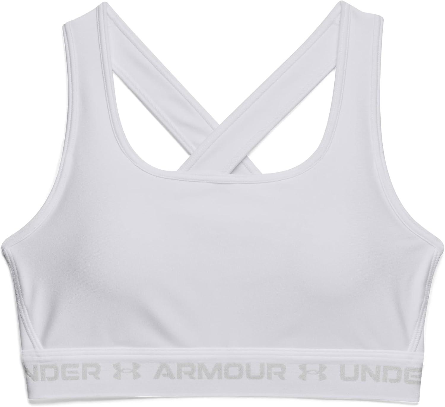 imageUnder Armour Womens CrossBack Mid BraWhite 100Halo Gray