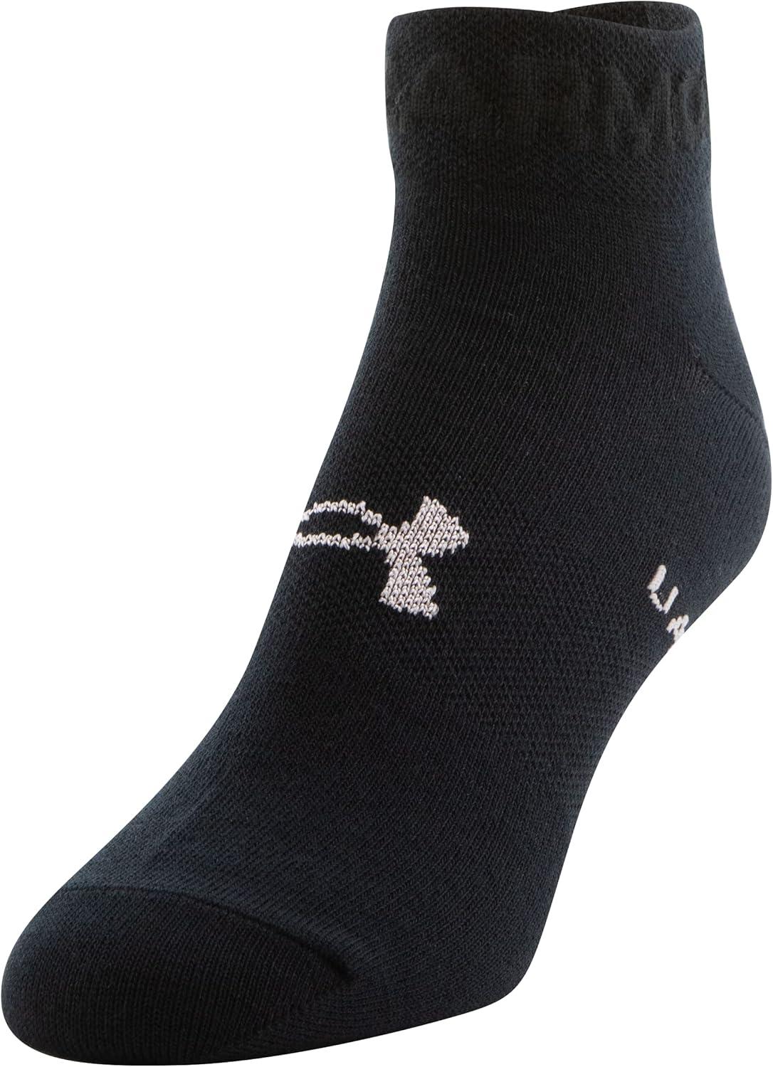 imageUnder Armour Womens Essential Lightweight Low Cut Socks 6PairsBlack 2 Assorted