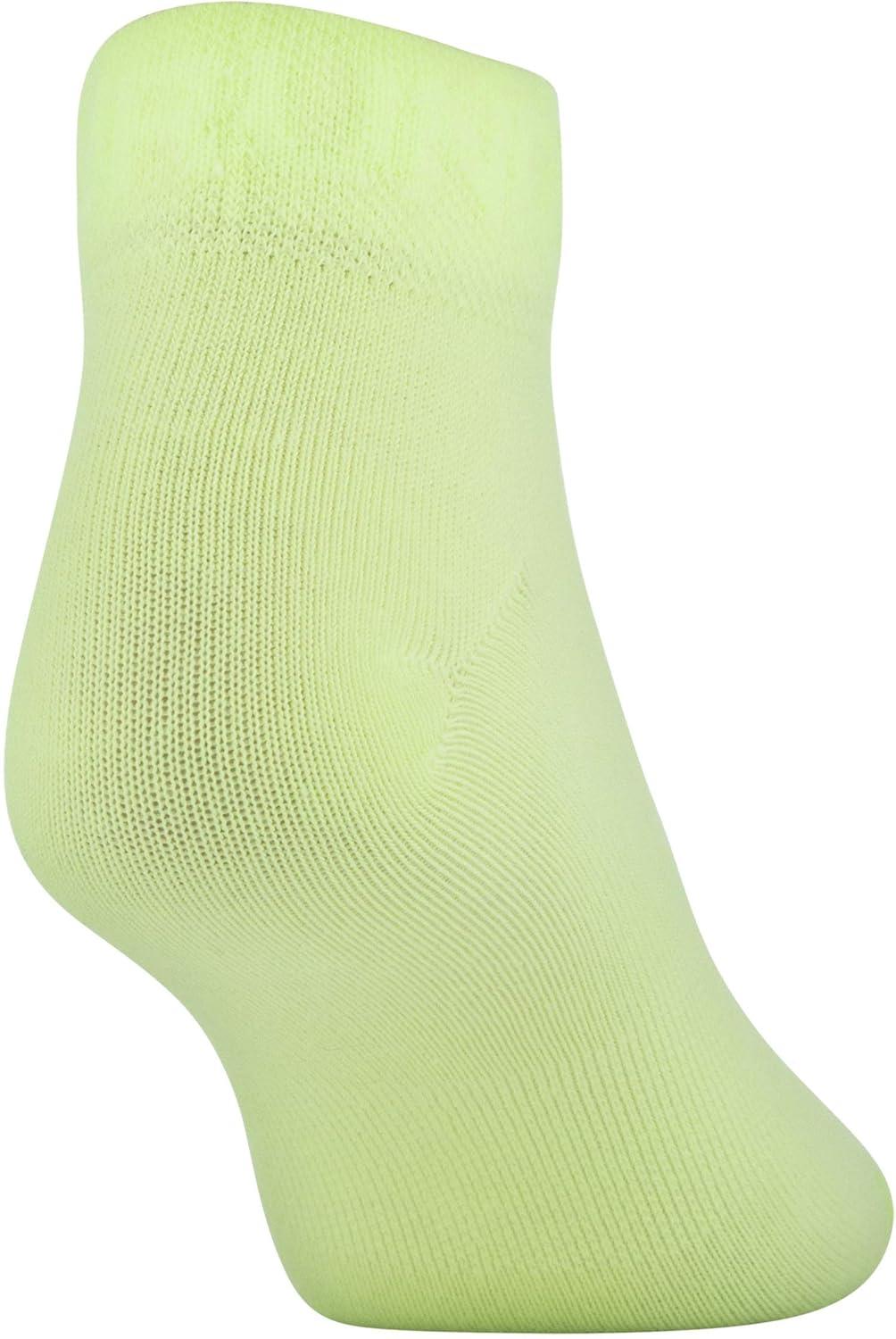 imageUnder Armour Womens Essential Lightweight Low Cut Socks 6PairsLime FizzHalo Gray