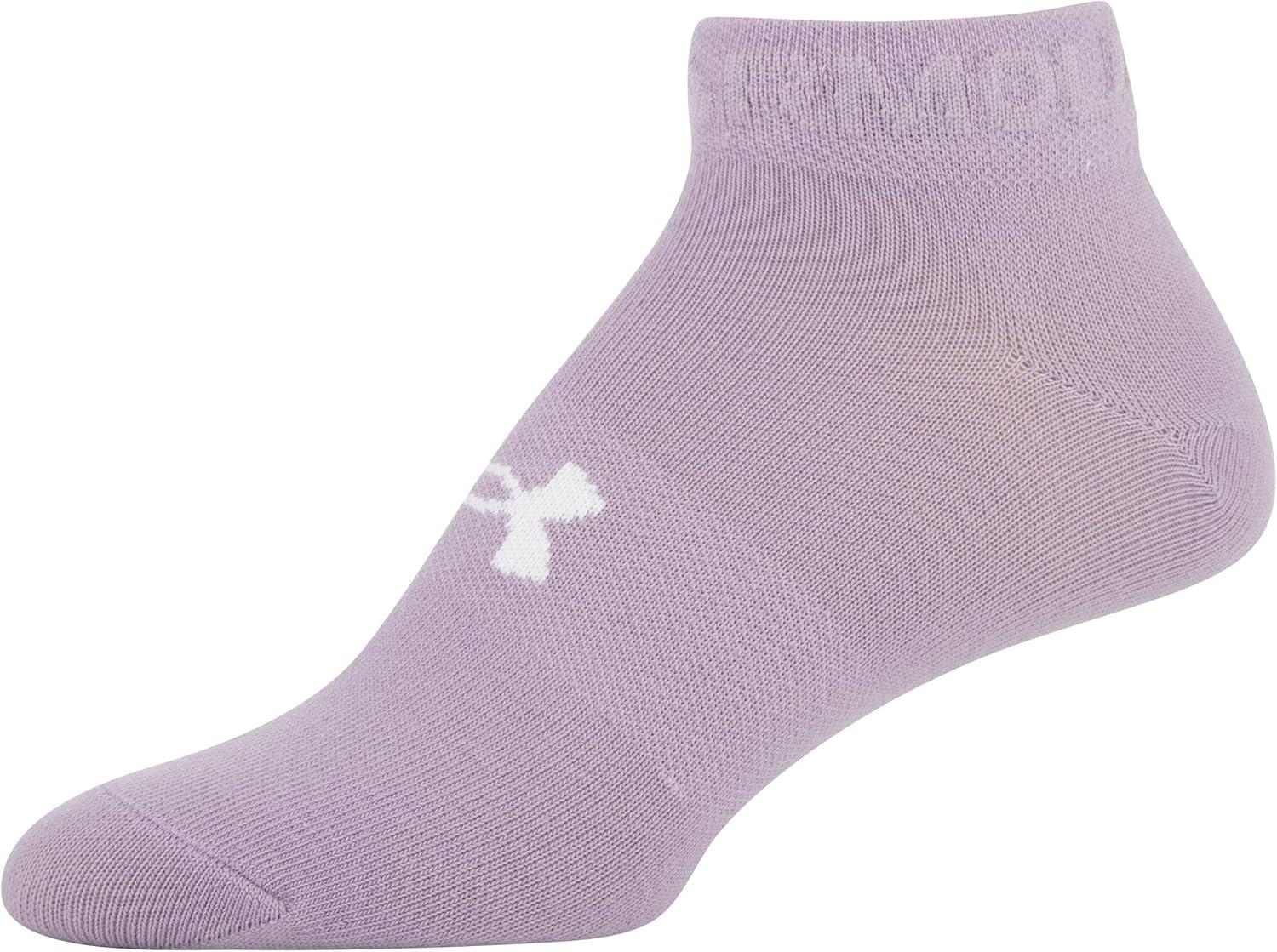 imageUnder Armour Womens Essential Lightweight Low Cut Socks 6PairsMauve Pink Assorted