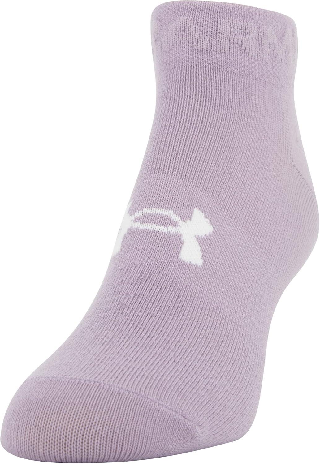 imageUnder Armour Womens Essential Lightweight Low Cut Socks 6PairsMauve Pink Assorted