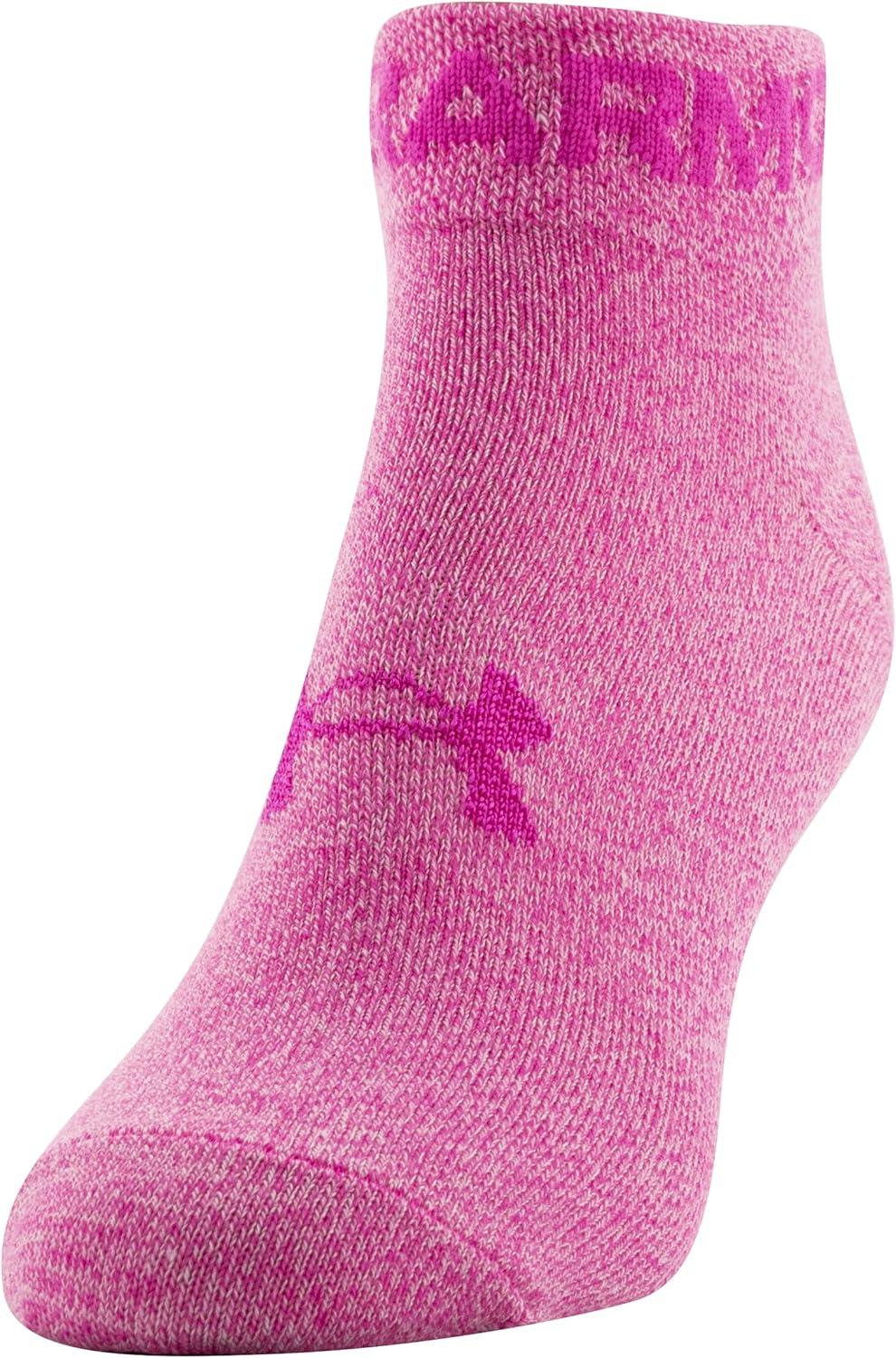imageUnder Armour Womens Essential Lightweight Low Cut Socks 6PairsRebel Pink Assorted